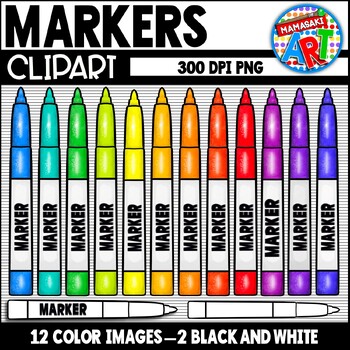 CLIPART Markers Color Wheel Hues by MamasakiArt | TPT