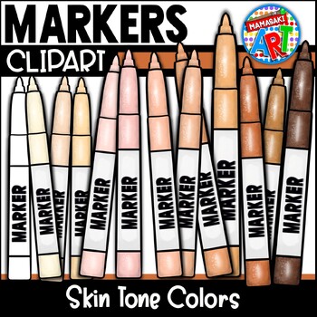 CLIPART Markers Skin Tone Colors by MamasakiArt