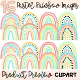 CLIPART: Pastel Rainbows | Clipart | Decoration | For All 