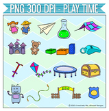 CLIPART: Play Time! - 300dpi PNGs of toys in 3 formats!