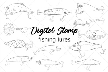 Fly Fishing Rod Reel and Lure Bait Clipart Digital Download SVG PNG JPG PDF  Cut Files