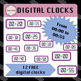 Clip Art - Digital Clocks FREEBIE