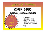 CLOCK BINGO - Hour, Half Hour, Quarter To, Quarter Past - 