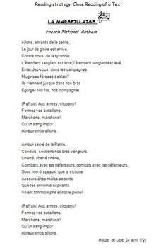 La Marseillaise' Lyrics in French and English