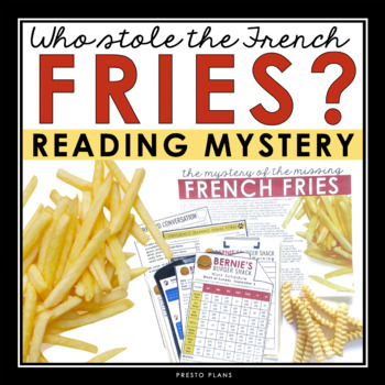 Preview of Close Reading Mystery Text Evidence Inference Activity - Who Ate the Fries?