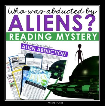 Preview of Close Reading Mystery Text Evidence Inference Activity - Alien Abduction Mystery
