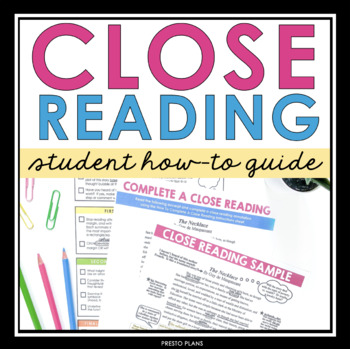 Preview of Close Reading Annotation Lesson - Presentation & Annotating Passage Assignment