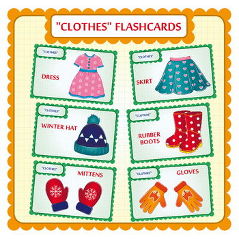 Clothes Vocabulary Flashcards - Piktochart
