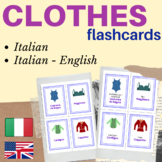 CLOTHES ITALIAN FLASH CARDS | Italian flashcards clothes |