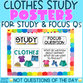 Preview of CLOTHES STUDY POSTERS | Creative Curriculum Teaching Strategies GOLD