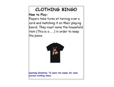 CLOTHING BINGO
