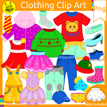 CLOTHING, CLOTHES CLIP ART SET by Miau clipart | TpT