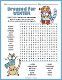 CLOTHING FOR WINTER Word Search Puzzle Worksheet Activity