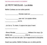 CLOZE: Le Petit Nicolas - La dictée