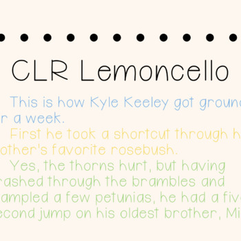 Preview of CLR Lemoncello Font and Font Licence