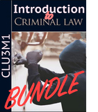Grade 11 Law - Lesson 3.1 Package: Intro to Crime - Bundle
