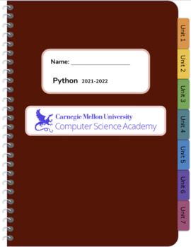 Preview of CMU CS Academy CS1 Python Digital Notebook