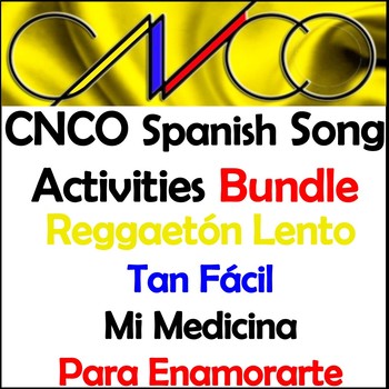 Preview of CNCO Spanish Music Bundle - Tan Facil, Mi Medicina, Reggaeton Lento