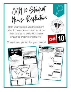 Preview of CNN 10 Student News Reflection & Analysis - Easy Printable!
