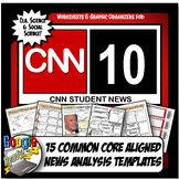 CNN Student News Current Event Analysis, CNN 10 Common Core Worksheets: GC 1:1
