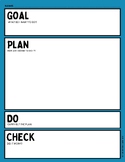CO-OP Worksheets / Goal, Plan, Do, Check Rainbow Worksheets