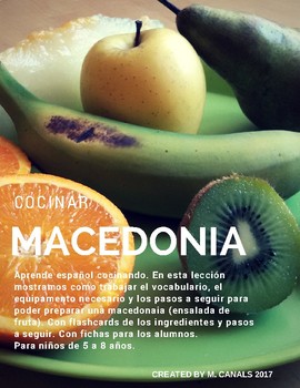 Preview of COCINAR MACEDONIA DE FRUTA. LEARN SPANISH