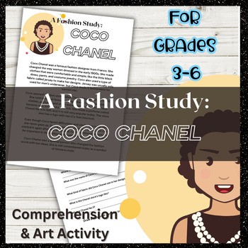 Preview of COCO CHANEL Fashion Study: -Grades 3-6 Biography research, women in history, art