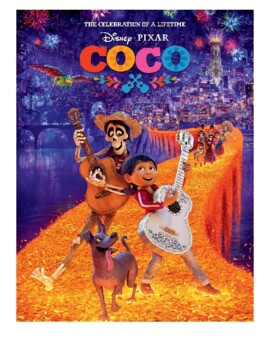 Preview of COCO Movie (2017) Movie Guide with answer key and coloring sheet