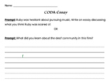 CODA Essay Prep + CODA Essay - Disability Awareness High S