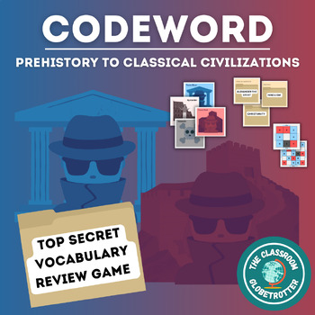 Preview of CODEWORD: Prehistory to Classical Civilizations - Vocabulary Review Game