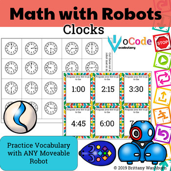 Preview of CODING IN MATH - Clocks