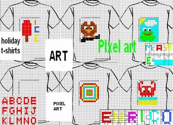 Preview of CODING , PIXEL ART  holiday t-shirts