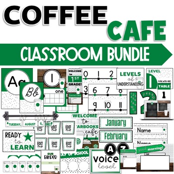 Starbooks Coffee Classroom Themes Decor Grande Bundle Starbucks Tpt