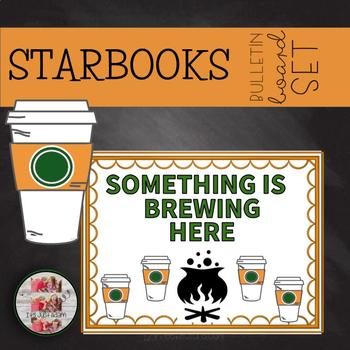 Coffee Themed October Halloween Fall Bulletin Board Starbooks Editable