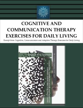 Preview of COGNITIVE AND COMMUNICATION THERAPY EXERCISES- Bilingual English/Spanish