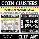 COIN CLUSTERS Clip Art BUNDLE - U.S. Currency