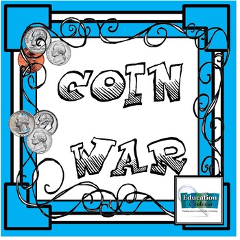 Preview of COIN WAR CARD GAME FOR PRACTICING COUNTING COINS