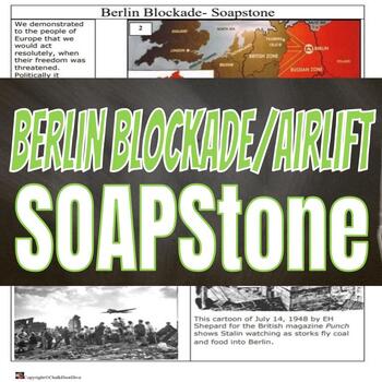 Preview of COLD WAR  Berlin Blockade SOAPStone  Source Analysis - Print &Digital - FREE