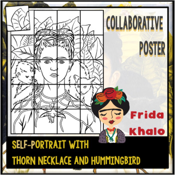Preview of COLLABORATIVE ART POSTER - Frida Khalo self-portrait