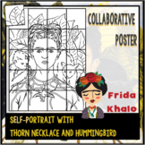 COLLABORATIVE ART POSTER - Frida Khalo self-portrait