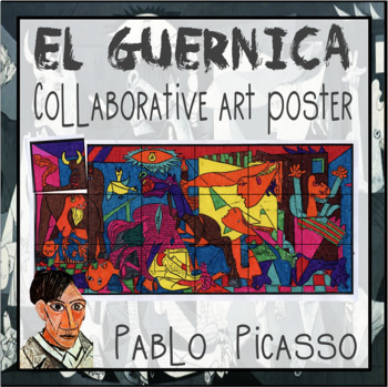 Preview of COLLABORATIVE ART POSTER: GUERNICA - Picasso activity pack