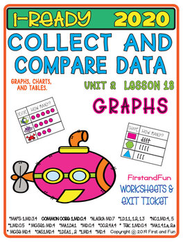 Preview of COLLECT AND COMPARE DATA GRAPHS TALLY MARKS OBJECTS  READY MAF 1st Grade Math