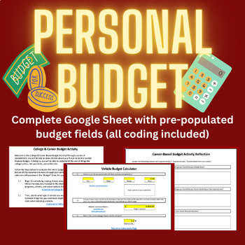 Preview of COLLEGE & CAREER ARTIFACTS | Personal Budget Calculator