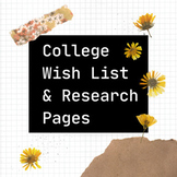 COLLEGE Wish List & Research Pages