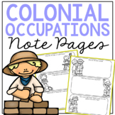 COLONIAL JOBS Research Activity | American History Note Pa