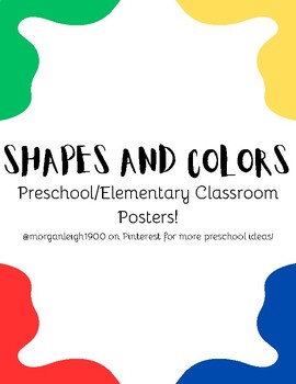 Preview of COLOR AND SHAPE POSTERS FOR CLASSROOM