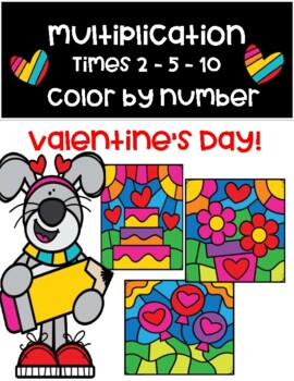Preview of COLOR BY NUMBER MULTIPLICATION VALENTINE'S DAY