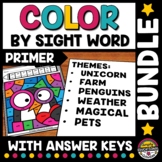 COLOR BY SIGHT WORD WORKSHEET PRACTICE KINDERGARTEN MARCH COLORING PAGES