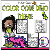 COLOR CODE USING SIGHT WORDS DINO THEME