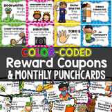 COLOR-CODED Reward Coupons and Monthly Punch Cards